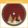 Beautifully Crafted Christmas Tree Skirt In Classic Checked Fabric For Holiday Decor