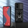 KEYSION Shockproof Armor Case for Infinix GT 30 Pro Slide Camera Lens Protection Ring Stand Phone Cover for Infinix GT 30 Pro 5G