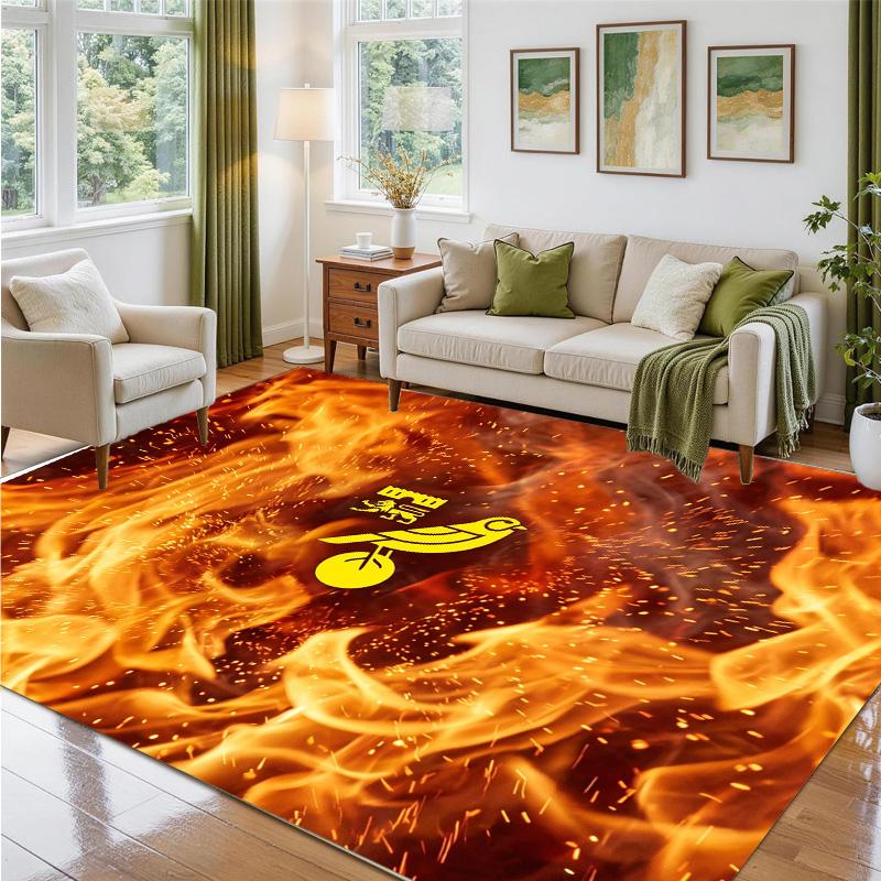 Norwich City Football Design Crystal Velvet Rug Soft Decorative Mat for Bedroom Entrance