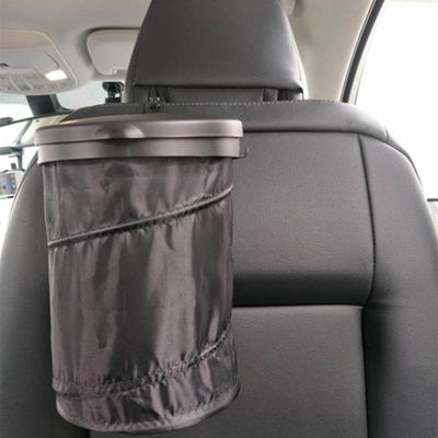 Car Trash Can Vehicle Seatback Organizer Travel Essentials Foldable Bin Portable Garbage