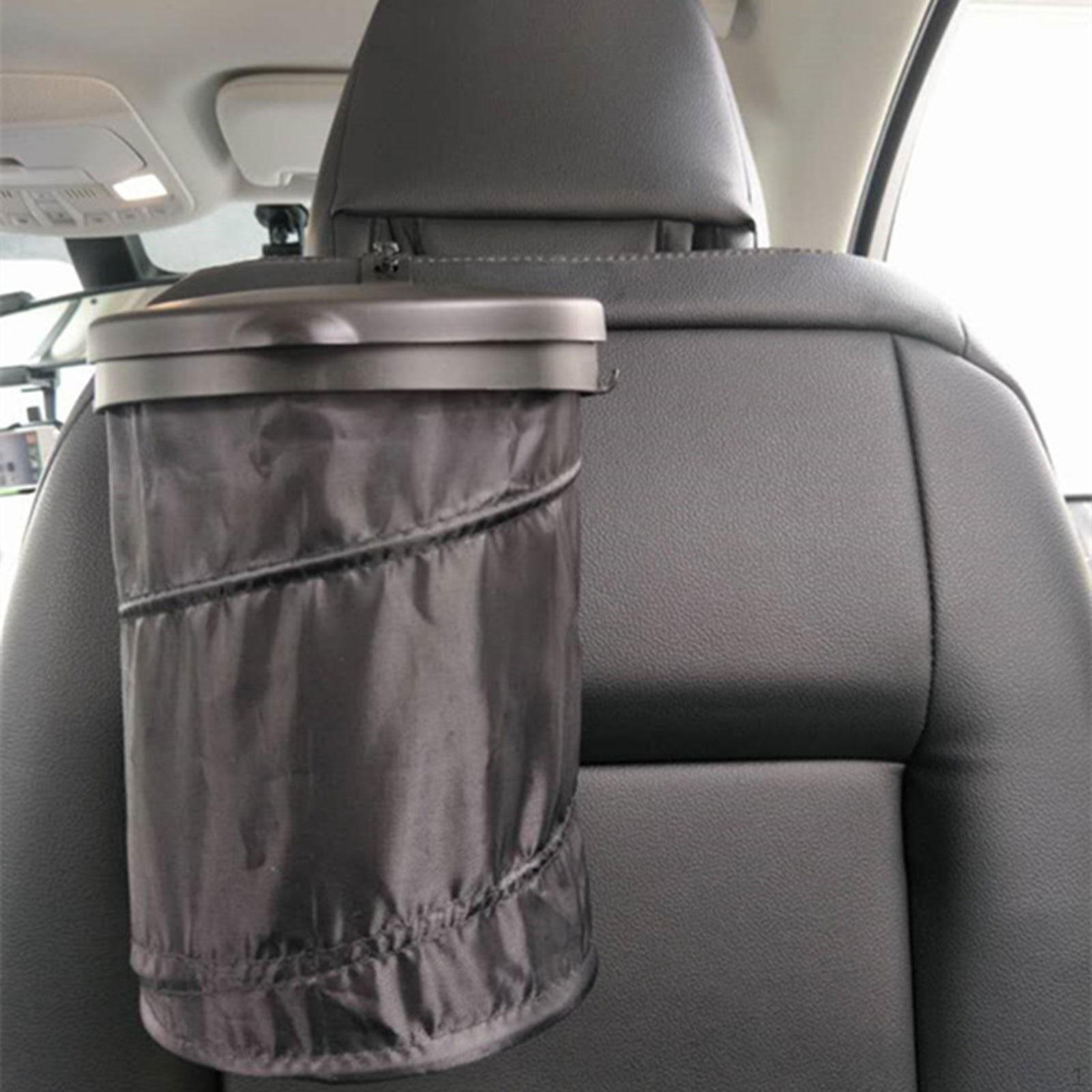 

Car Trash Can Vehicle Seatback Organizer Travel Essentials Foldable Bin Portable Garbage