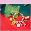 Festive Christmas Artificial Pearl Bracelet With Santa Claus And Snowflake For Celebrations
