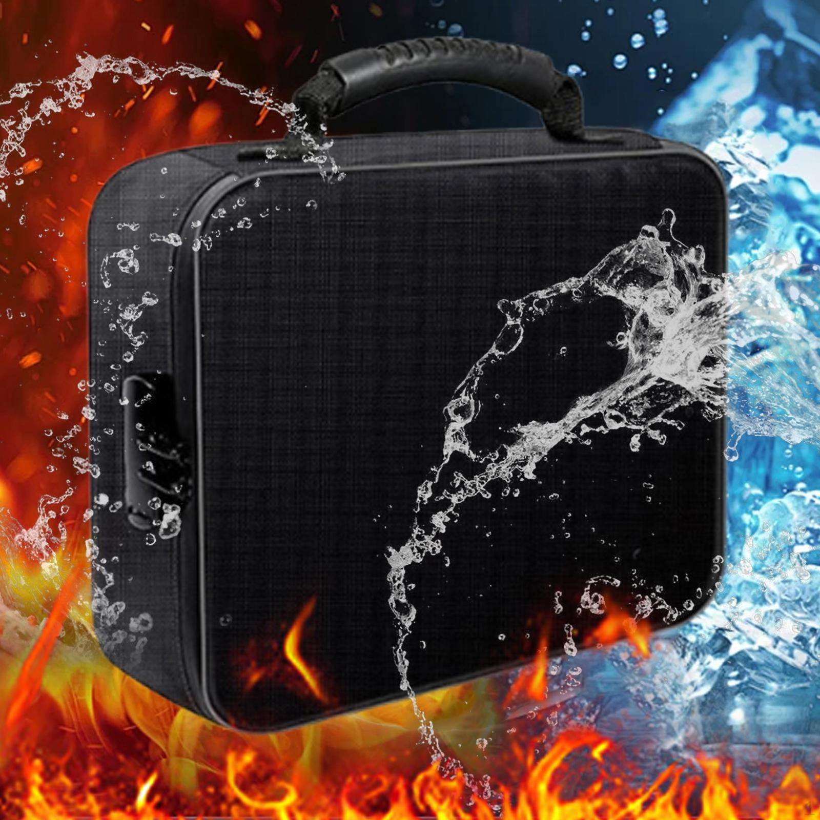 

Огнеупорный кейс для хранения файлов с замком, практичная папка с отделениями для в дороге, офиса, карточек, Style A