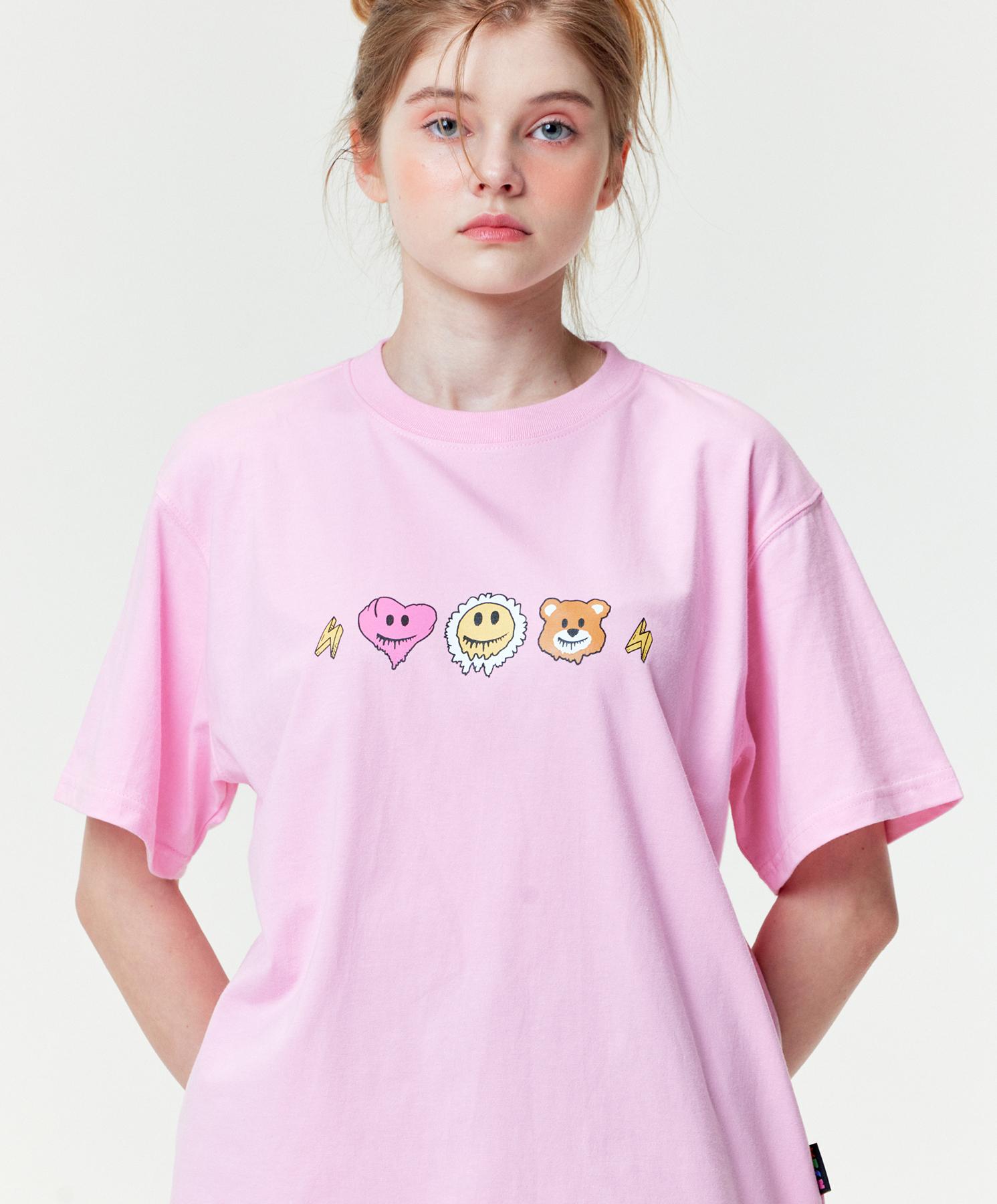 Mister Child Friday Smile T-Shirt Pink M