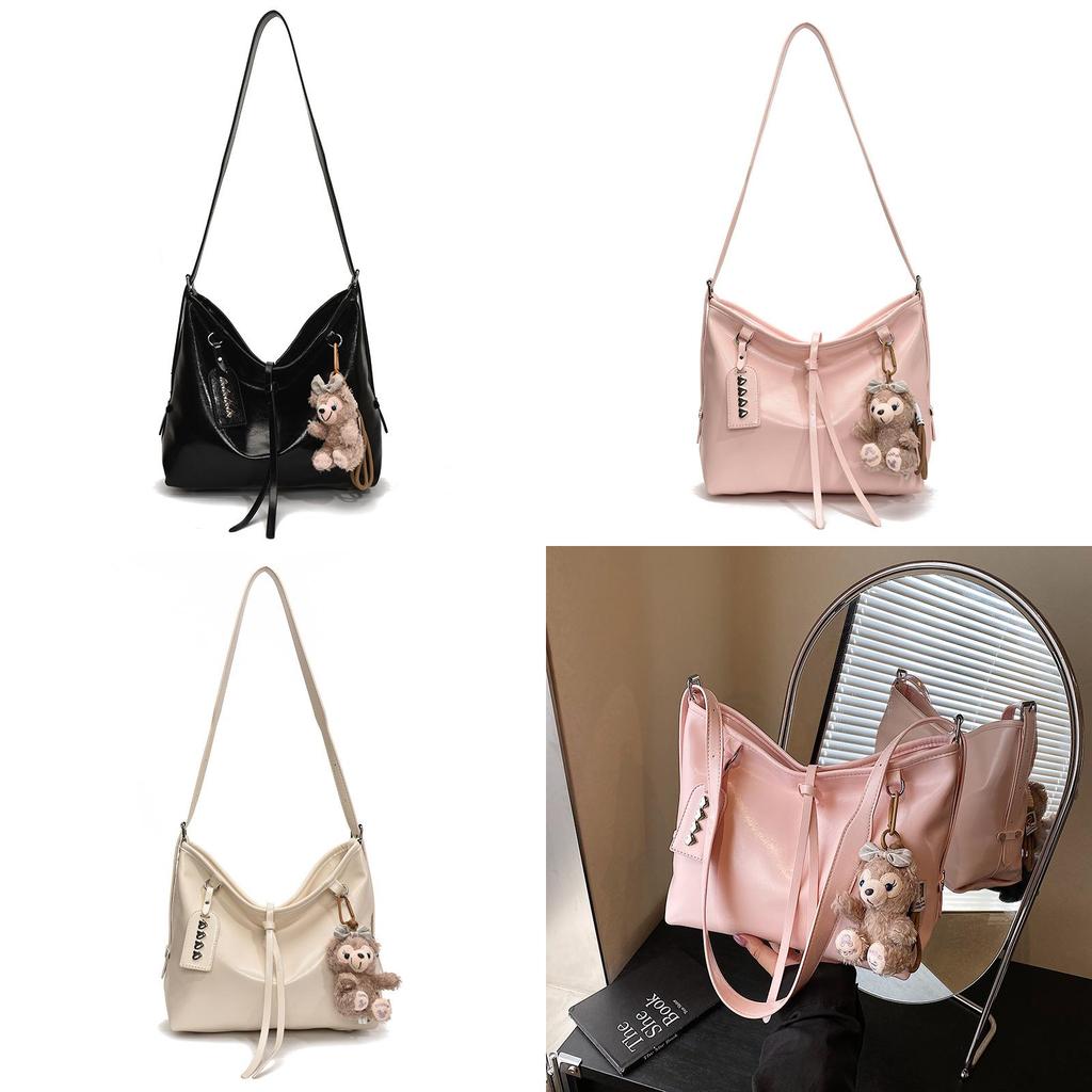 Duffy Pendant Large Capacity Pu Shoulder Bag For Women With Inner Zip Pocket For Work