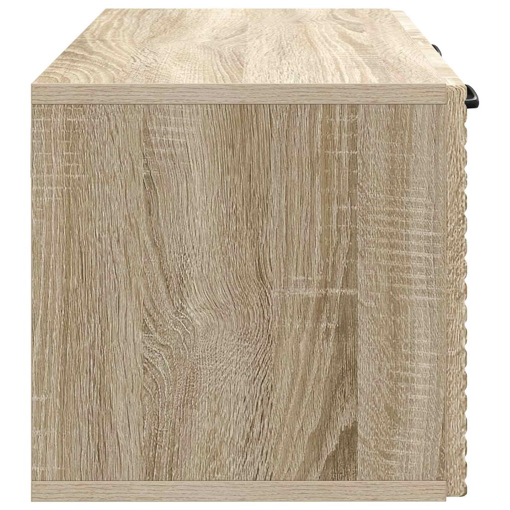 Wall Mounted TV Cabinet In Sonoma Oak 59.5 X 31 X 30 Cm