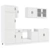 VidaXL Ensemble de 8 meubles de cuisine "Lucca" en bois d'ingénierie blanc 3314801