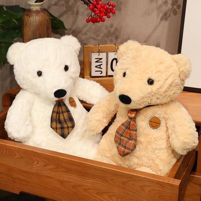 Cute Tie Teddy Bear Plush Doll Girl Valentine'S Day Bear Doll Girl Hug Bear Birthday Gift