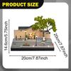 1/64 Scale Model Car Display Case Miniature Scene Model,Street View Diorama with Light Ornament