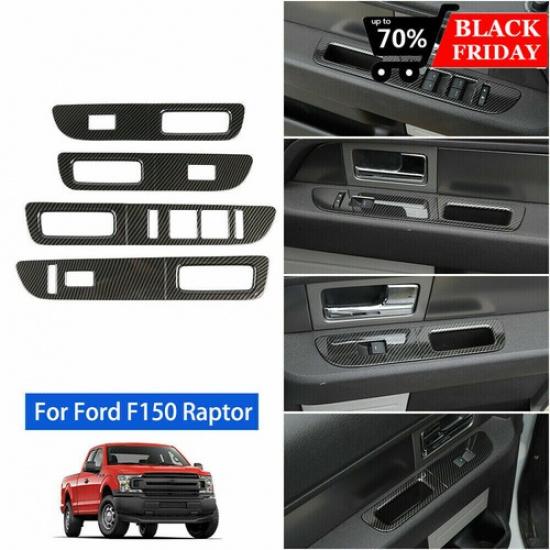 4x Car Window Lift Button Switch Panel Decor Cover Trim For Ford F150 2009-2014