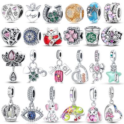 Ciondoli Charms Adatti a Braccialetti Bangle Collane Per Donne Lusso Fai da Te Fine Ciondolo Perline Gioielli Festa Festival Regali