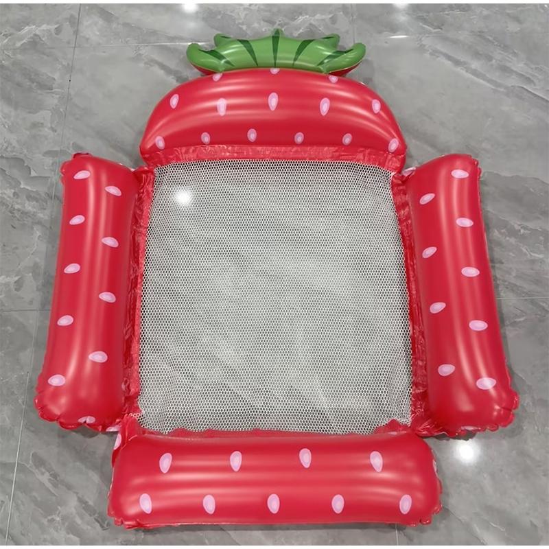 Foldable Fruit Print Floating Water Hammock Lounger Inflatable Pool Float Bed Chair for Summer Home Swimming Pool Lake Beach