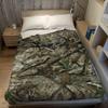 Zweig Blätter Camouflage Flanell Decke Warm Weich Halloween Weihnachten Sofa Warm Gemütlich Dekoratives Dekor Geschenk für Alle Jahreszeiten