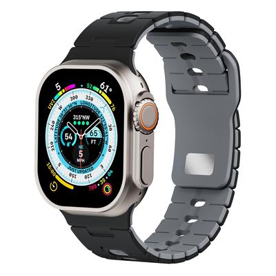 Řemínek pro Apple Watch Series 11 10 42mm/9 8 7 41mm/SE3 SE2 SE 6 5 4 40mm/3 2 1 38mm Dvoubarevný silikonový pásek