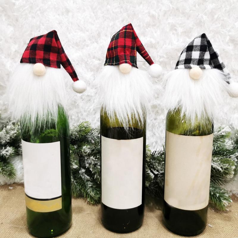 Weihnachten Skandinavien Weinflaschen-Sets Weihnachtsmann Festliche Geschenke Dekoration