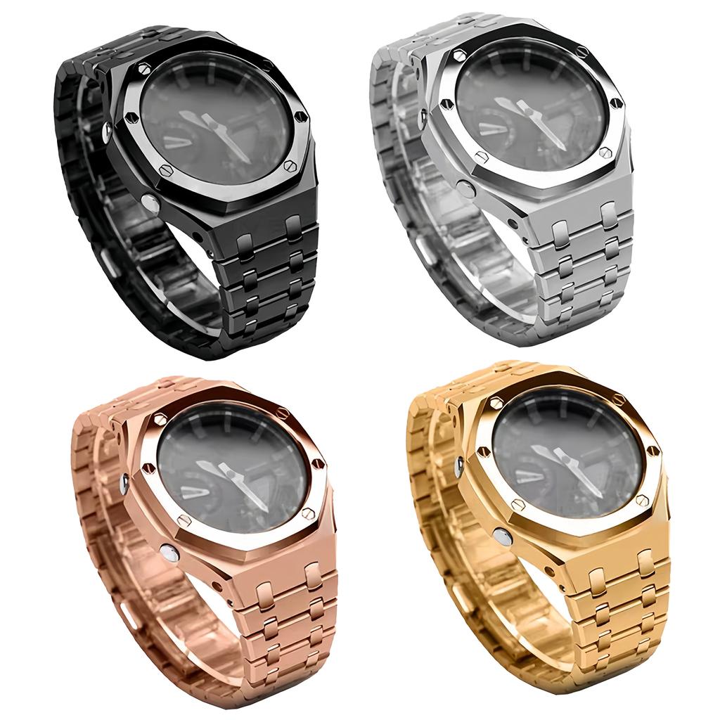 GA2100 Mod Kit Steel Case Strap For Casio G-SHOCK GA-2100 GA-2110 GA-B2100 Modified Metal Watch Bezel Watchband Set Accessories