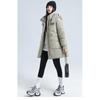 Winter Locker Mode Übergröße Verdickter Baumwollmantel Damen Lange Länge Reine Farbe Jacke