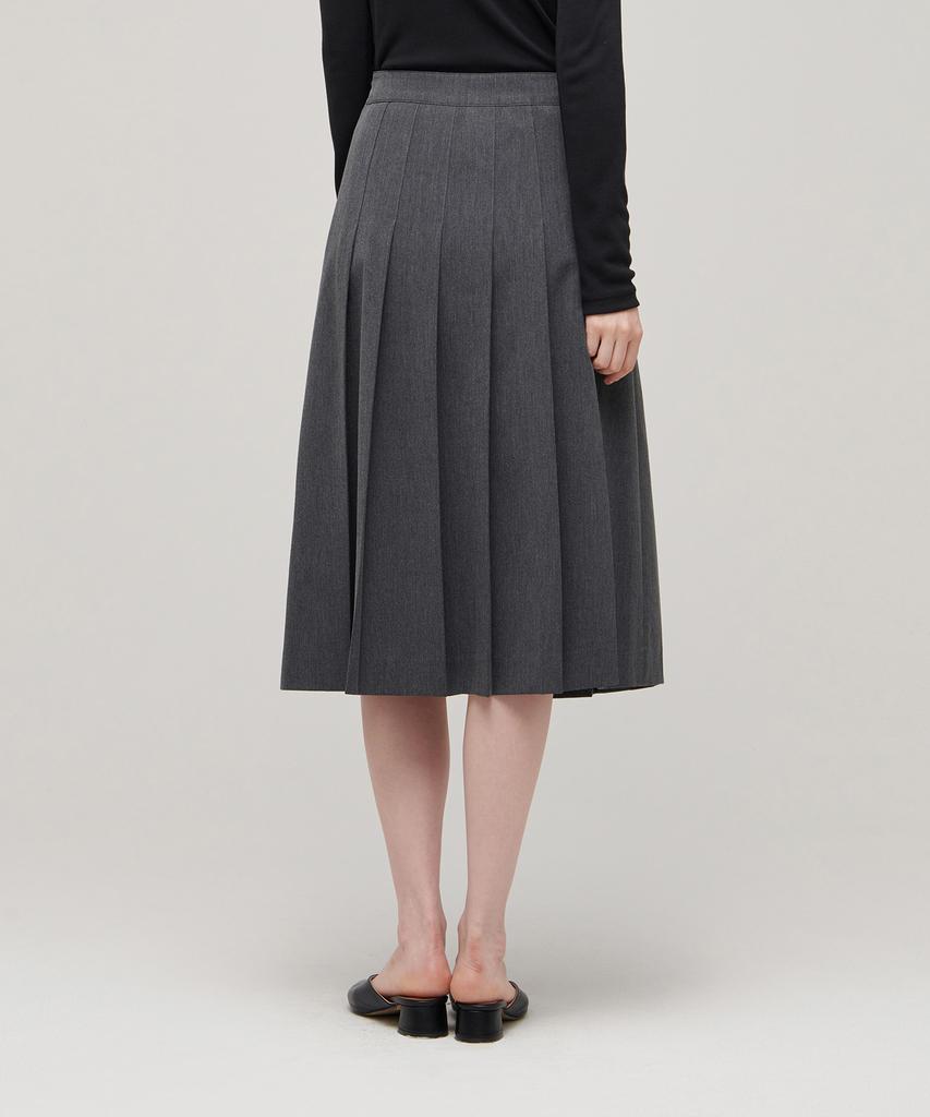 Musinsa Standard Woman Women'S Pleated Midi Skirt [Medium Grey]