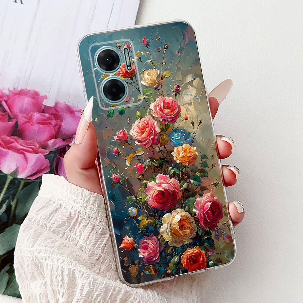 Clear For Redmi 10 5G 2022 Case Cover Luxury Butterfly Love Fashion Flowers Cool Lion Painted Casing 22041219G 22041219NY