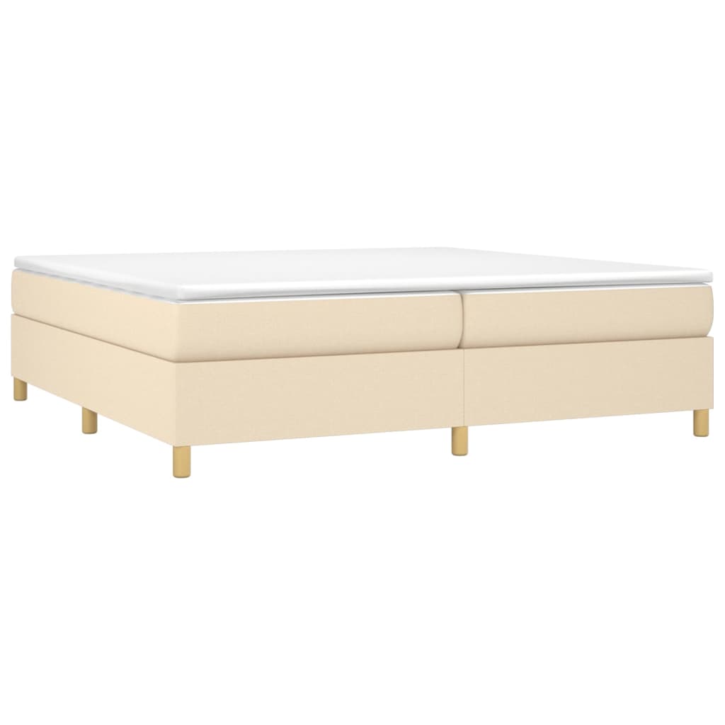 Vidaxl Bed Frame Without Mattress, Cream, 200X200 Cm, Upholstered
