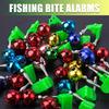 10Pcs Plastic Fishing Rod Alarm Bells Clip Fishing Bites Alarm Double Bells Bites Mark Indicator Fishing Tackle Easy to Use