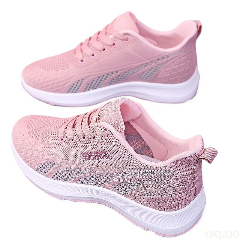 Fashion 2025 Breathable Sneakers Ladies Running Shoes Summer Light Mesh Air Cushion Women's Sports Shoes Outdoor Lace Up Training Shoe
