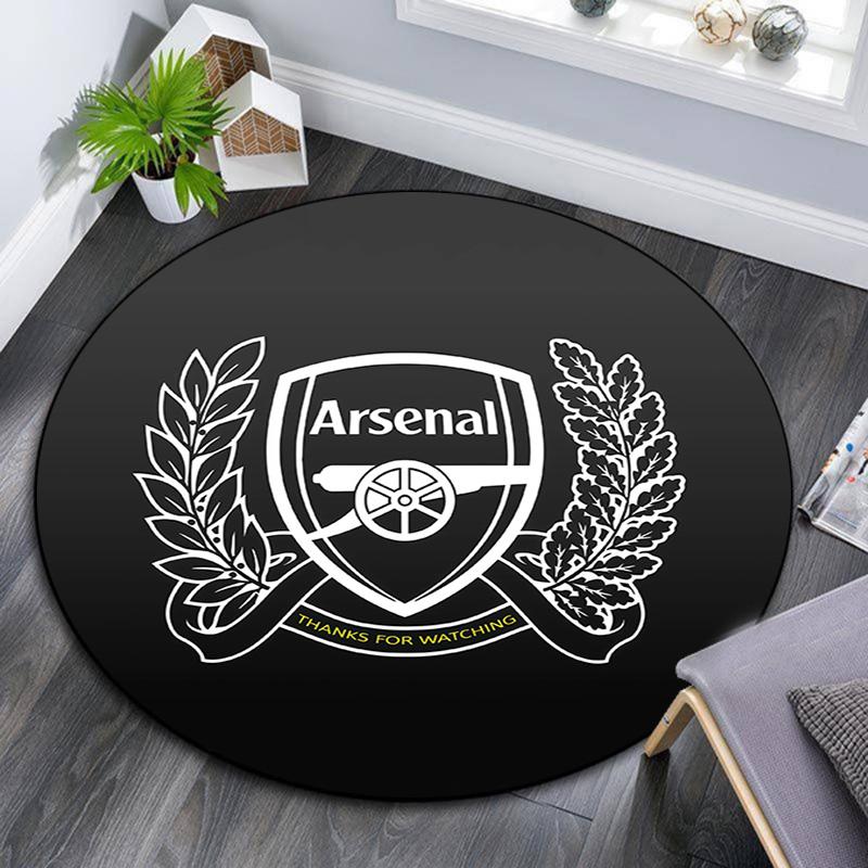 Arsenal Football Club2 Round Area Rug,Carpet Rug for Living Room Bedroom Sofa Playroom Decor,Non-slip Floor Mat