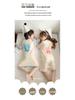 MYSIS Summer Kids' Modal Short Sleeve Split Leg Sleep Bag Romper 2-Way Skirt Pajamas with Baby Mask