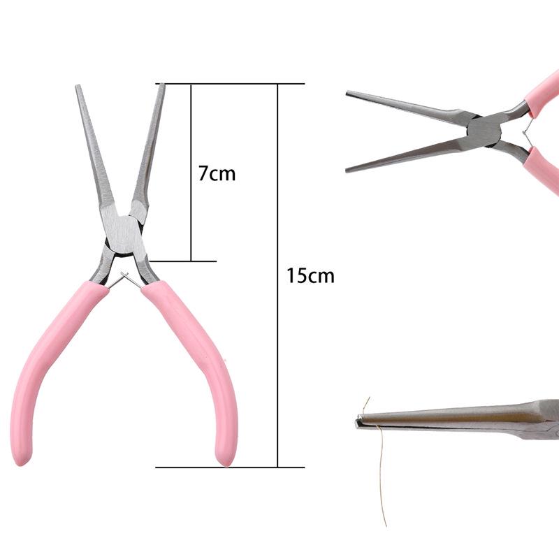 Handmade Trumpet Mini Jewelry Pliers Set: Pointed Nose & Round Nose for DIY Wire Wrapping & Beading