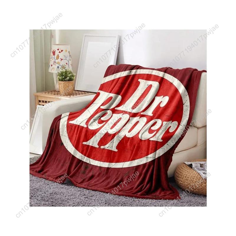Vintage Soft & Warm Flannel Throw Blanket - Cozy Nap Blanket With Unique Dr. Pepper Print Custom Blankets 75cmx90cm