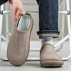Men’s Summer Sandals Slipper Clogs Backless Mules Khaki Casual Shoes for Students Over Sized