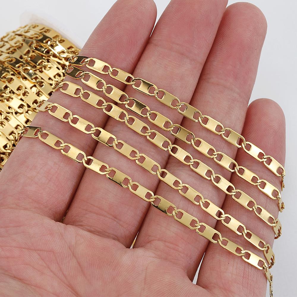No Fade 2Meters 1Meter Stainless Steel Chains Bulk Chain for Necklace Bracelet Jewelry DIY Component Handmade Crafts Accessories