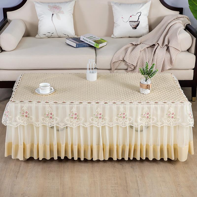 Modern Simple Household Tablecloth Processing Cotton And Linen Fabric Rectangular Peach Skin Velvet Table Cloth Coffee Table Cloth