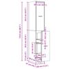 Apothecary Cabinet Concrete Gray 30x41x174.5 cm Engineered Wood