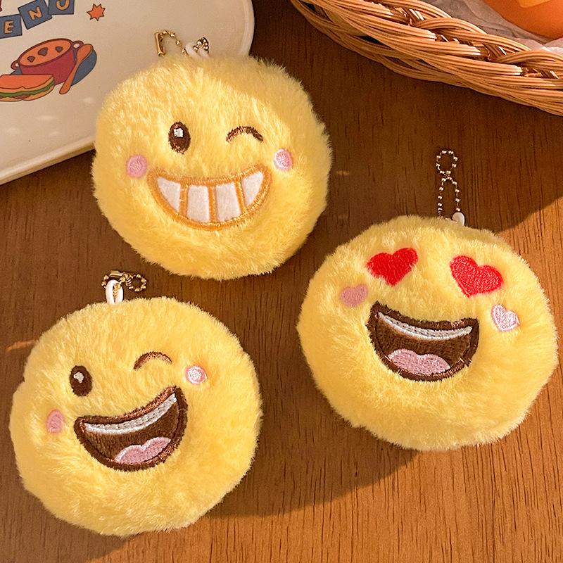 Bambola Emoji Sorridente Ciondolo Peluche Bambola Cartone Animato Portachiavi Sacchetto Regalo Piccolo Accessori