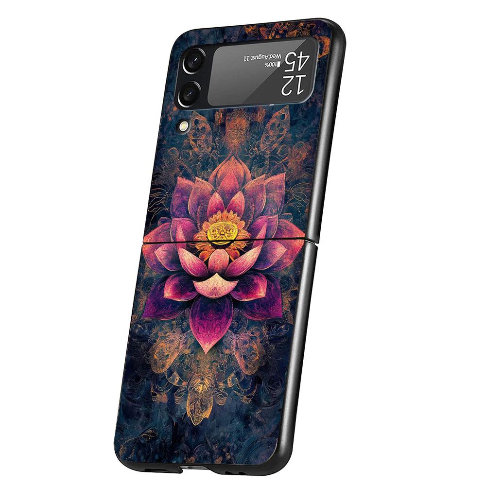 

Mandala Chakra Insist Yoga Cover Phone Case For Samsung Galaxy Z Flip 7 6 5 4 3 5G Flip7 Flip6 Flip5 Flip4 Flip3 Black Fundas Sh Samsung Z Flip 7