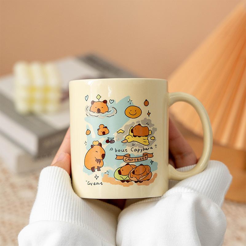 

Korean Cute Cartoon Mug Ins High Value Water Cup Summer Student Water Cup Best Friend Couple Gift 350ML