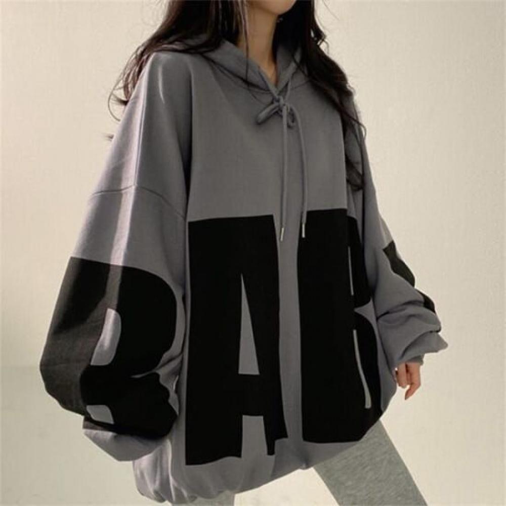 Navava Women Ab Lettering Long Sleeve Hoodie Nt2175