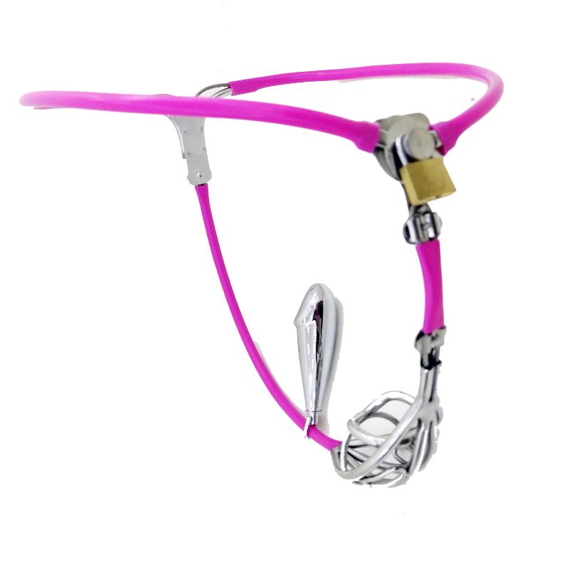 Sexspielzeug für Männer Silikon Unsichtbarer Keuschheitsgürtel Hohler Peniskäfig Schild Strapon-Gerät mit Butt Hole Anal Plug BDSM Bondage Lock Pants