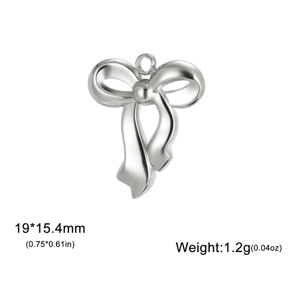 Teamer 3pcs Classic Bowknot Charms for Jewelry Necklace Earrings Making DIY Stainless Steel Gold Color Pendant Wholesale No Rust
