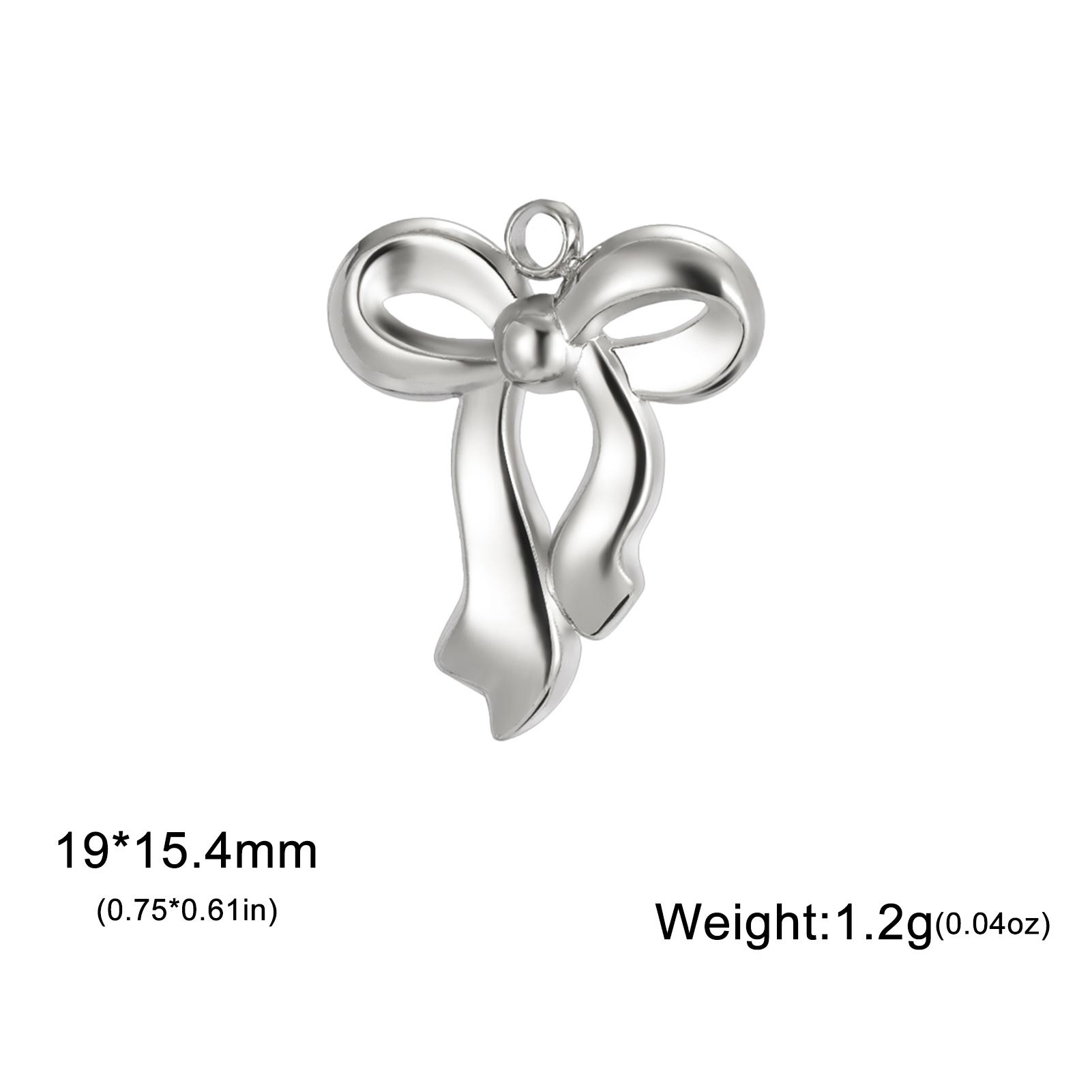 

Teamer 3pcs Classic Bowknot Charms for Jewelry Necklace Earrings Making DIY Stainless Steel Gold Color Pendant Wholesale No Rust