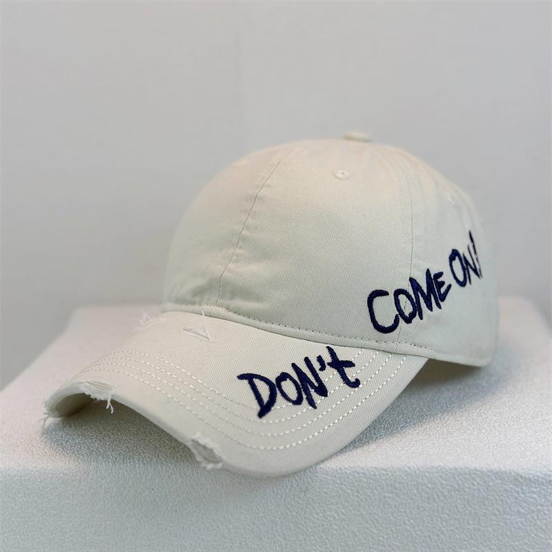 Spring And Summer Niche Hole Side Letter Embroidered Baseball Cap Children Soft Top Show Face Small Cap