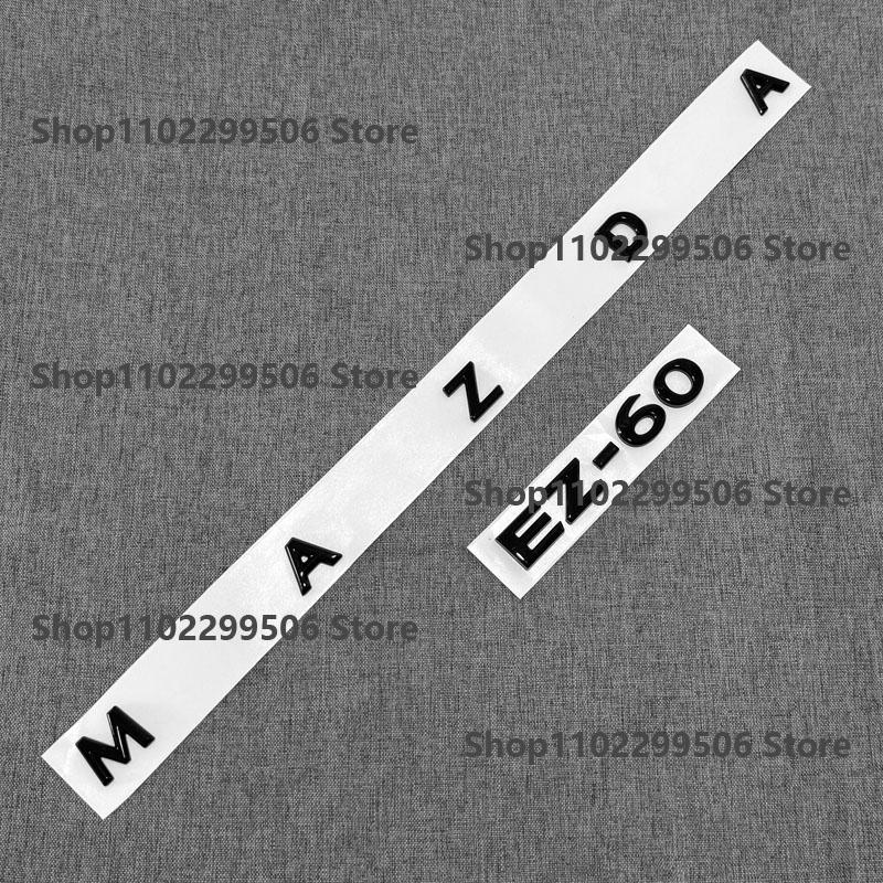 ABS Carbon Silver Black Car Sticker For MAZDA EZ-60 Replaced Rear Trunk  Label Badge Letters Labeling Emblem Badge Logo vplrc44