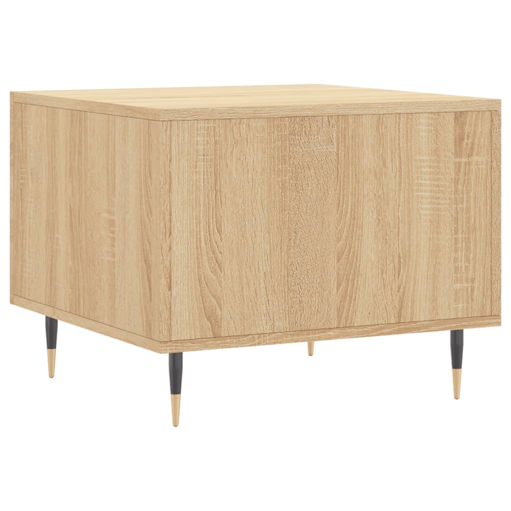 Coffee Tables (2 Pcs) Sonoma Oak Finish 50 X 50 X 40 Cm Particleboard