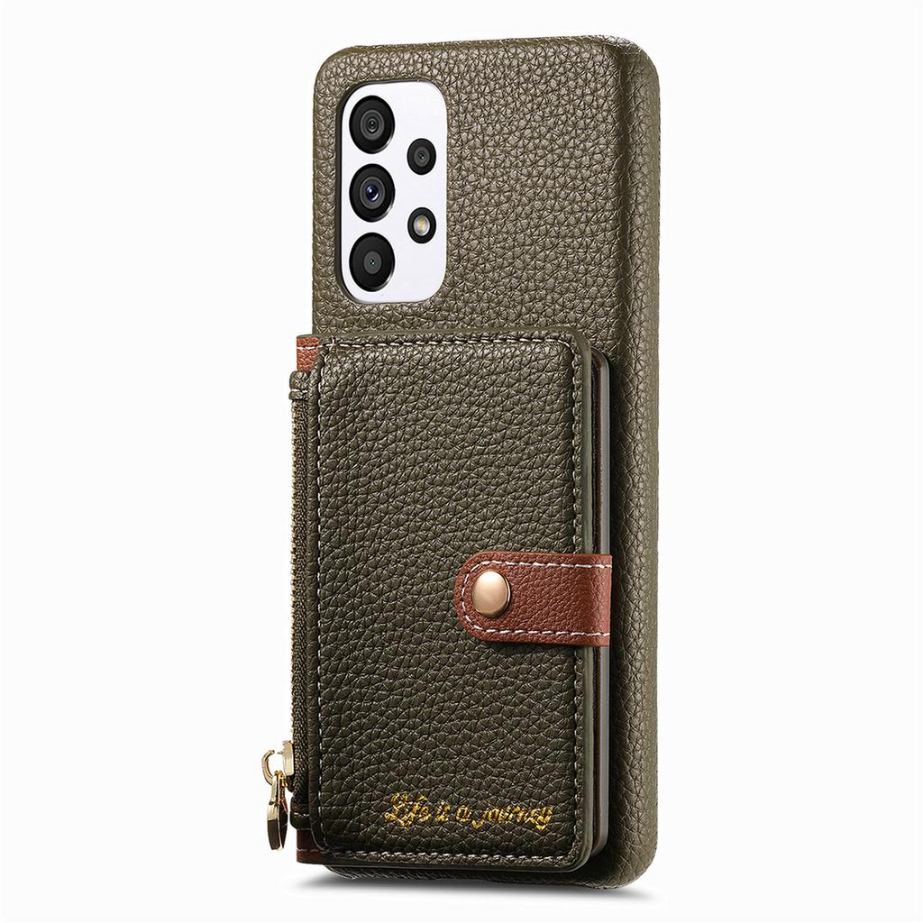 Cards Pocket Wallet Leather Zipper Case For Samsung Galaxy S24 Ultra A14 A24 A34 A15 A55 A05S S23 Plus S22 Bag Purse Stand Cover