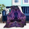 Rainbow Blanket Colorful Tassel Chakra Printed Flannel Meditation Decorative Blanket Direct Supply