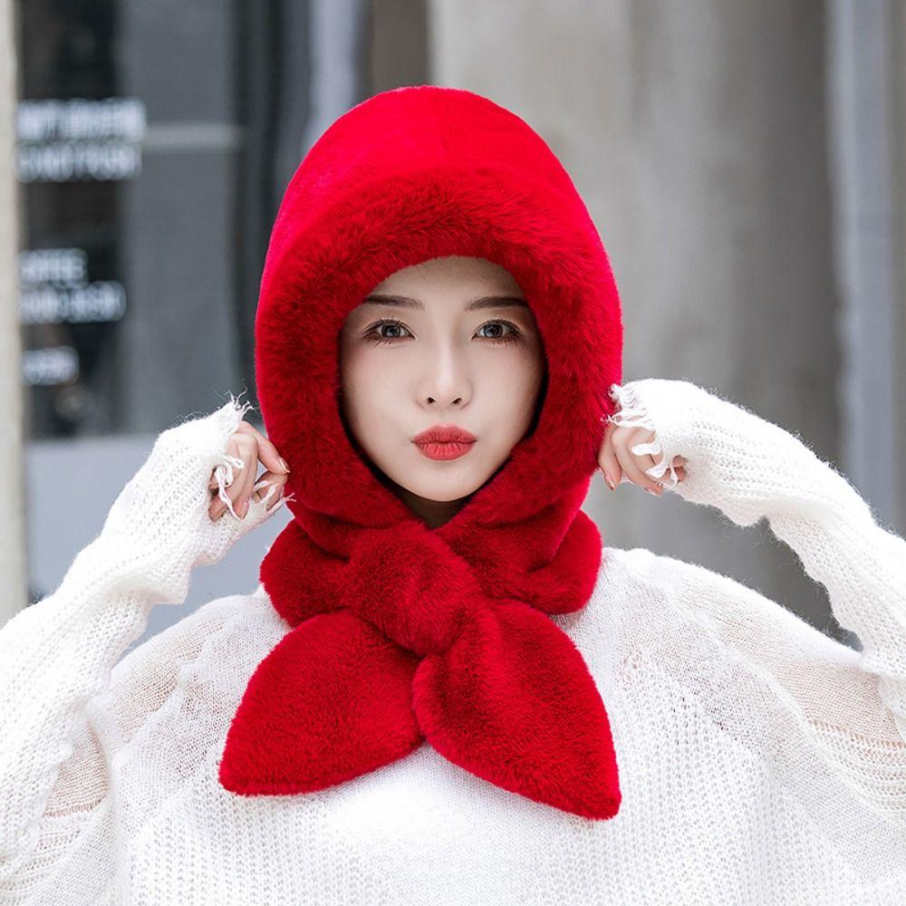 Windproof Toe Caps Plush Scarves Leisure Fisherman Hat  Women's
