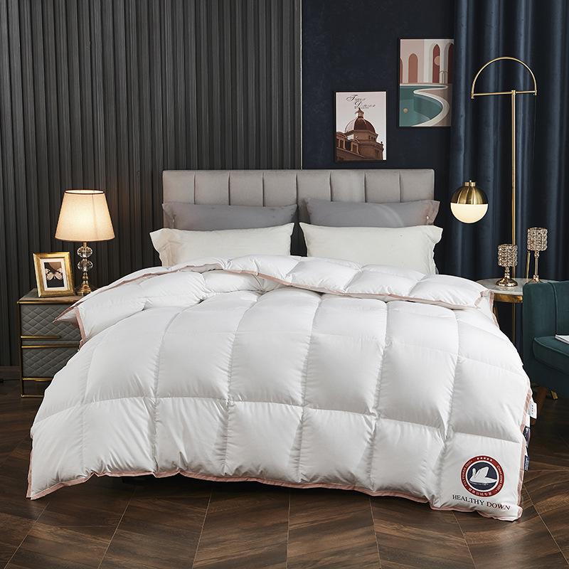 Soft Velveteen Cotton Down Comforter Shell - Minimalist High-Density Nude Design