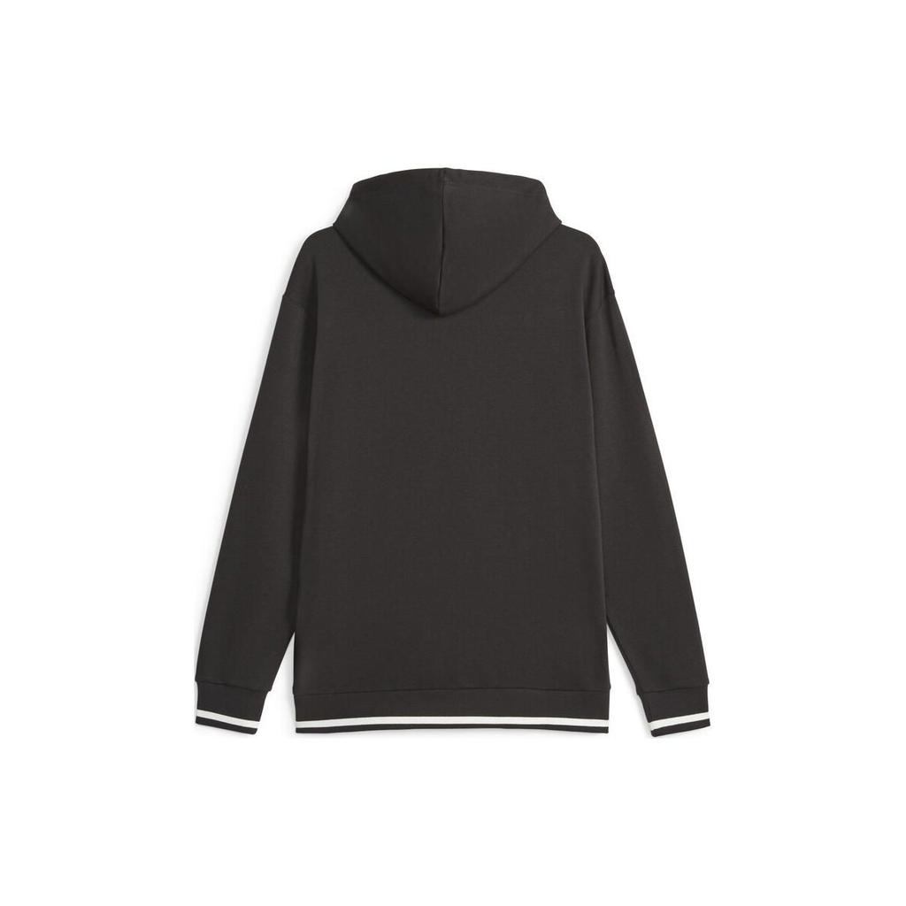Puma Squad Letter Print Loose Fit Hooded Long Sleeve Sweatshirt Men sweatshirt Black 677874-01