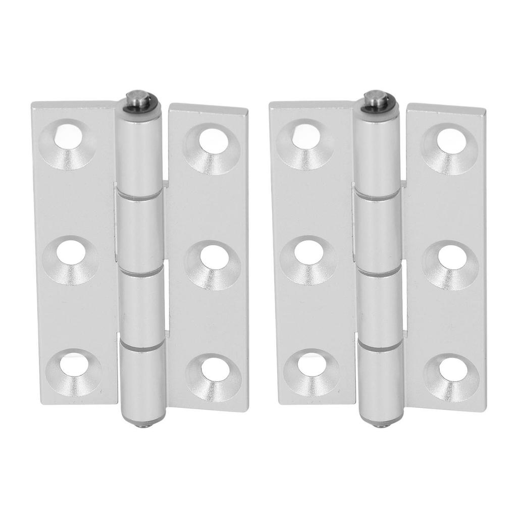 2Pcs Flat Hinge Folding Aluminum Profile Resin Bushing Axes Square Door Hardware
